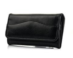 Solier Dámska kožená peňaženka Solier P17, čierna/mat