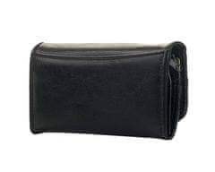 Solier Dámska kožená peňaženka Solier P17, čierna/mat