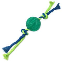 Dog Fantasy Hračka DOG FANTASY DENTAL MINT míček s provazem zelený 7 x 28 cm 1 ks