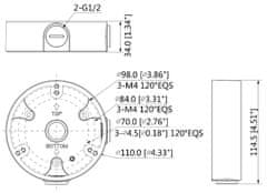 Dahua PFA136 Krabica pod dome kamery HDW(EP/SP), HDBW(EP)