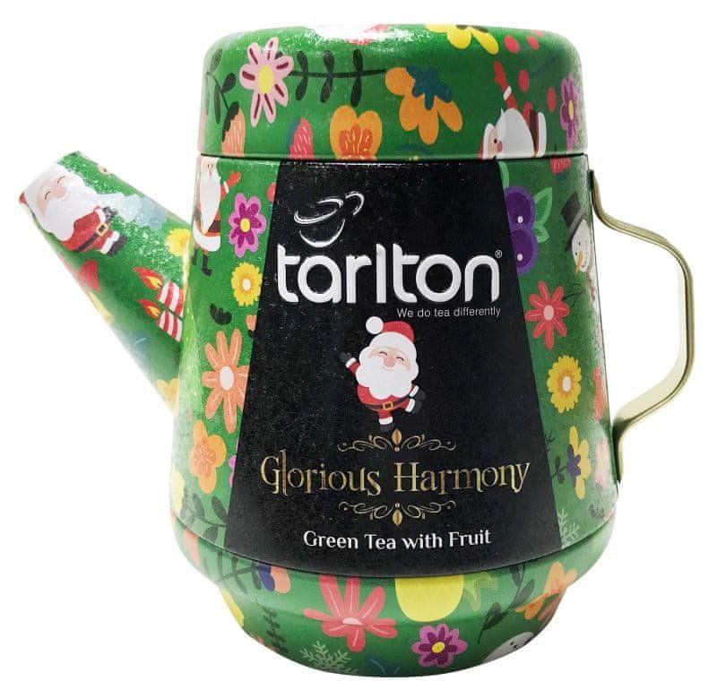 WEBHIDDENBRAND TARLTON Tea Pot Glorious Harmony - sypaný zelený čaj s kúskami ovocia v plechovej kanvičke 100g