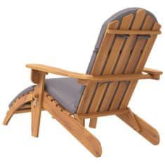 Petromila vidaXL Adirondack Záhradná stolička s podnožkou masívne akáciové drevo