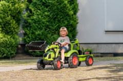 Falk Šliapací traktor 2070Y Claas Arion 430 s nakladačom, rýpadlom a vlečkou