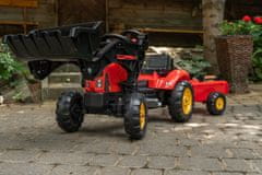Falk Šliapací traktor 2030M Red Supercharger pedal charger s odpojiteľnou vlečkou