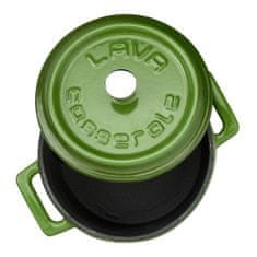 LAVA Metal Liatinový mini hrniec okrúhly 10 cm - zelený