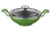 Liatinový wok 16 cm - zelený