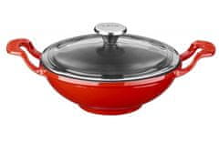 LAVA Metal Liatinový wok 16 cm - červený