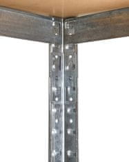 Aga Rohový kovový regál 180x90x40 cm 5 políc