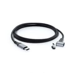 EPICO Magnetický opletený dátový kábel USB-C na USB-C 9915101300220 - sivý
