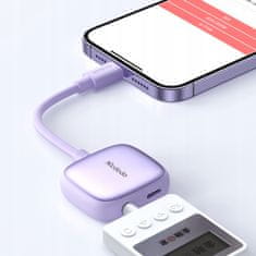 Mcdodo Adaptér, adaptér, mini jack, pre iPhone, fialový, McDodo | CA-2741