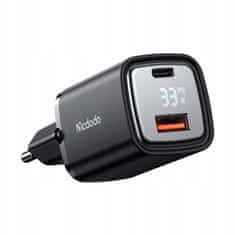 Mcdodo Nabíjačka USB/USB-C, Nano, s displejom, Gan 33W Pd, Mcdodo | CH-1701