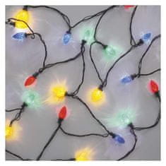 EMOS EMOS LED vianočná reťaz, farebné žiarovky, 9,8 m, multicolor, multifunkcia D5ZM01