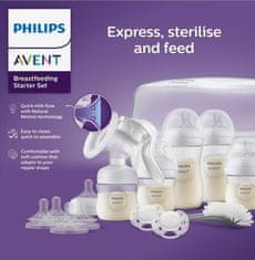Philips Avent Súprava na dojčenie Natural Response s manuálnou odsávačkou a sterilizátorom do MW