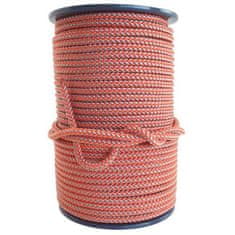Enpro Šnúra pletená bez jadra PPV 6 mm, 100 m, oranžovo-šedá