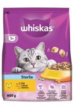 Whiskas Dry Sterile s kura. 800g