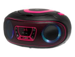 Denver Bluetooth boombox TCL-212BT PINK s FM rádiom / CD / USB vstupom