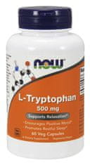 NOW Foods L-Tryptofán 500 mg, 60 rastlinných kapsúl