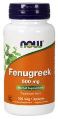 NOW Foods Fenugreek (Pískavica grécke seno) extrakt, 500 mg, 100 rastlinných kapsúl