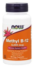 NOW Foods Methyl B12 5000 mcg, 90 rastlinných kapsúl