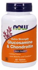 NOW Foods Glukosamín & Chondroitín Extra Strength (dvojitá sila), 60 tabliet