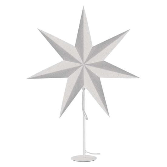 EMOS EMOS Svietnik na žiarovku E14 s papierovou hviezdou biely, 67x45 cm, vnútorná DCAZ06
