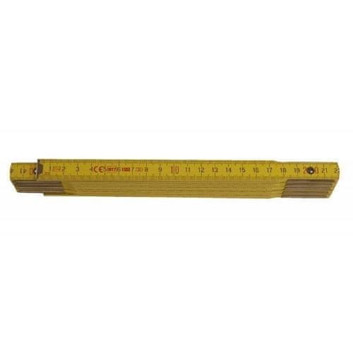 Levior Meter skladací drevený PROFI, CE, žltý, 1 m