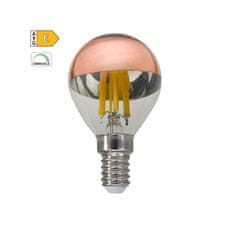 Diolamp LED Filament zrkadlová žiarovka 5W/230V/E14/2700K/620Lm/180°/DIM, medený vrchlík