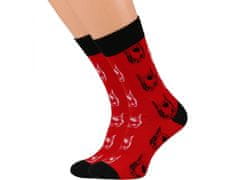 Batman BATMAN Čierno-červené pánske dlhé ponožky - 5 párov, OEKO-TEX 40-42 EU