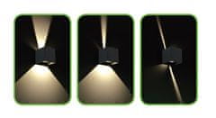 ACA Lightning Záhradné nástenné LED svietidlo MENOA 6W/230V/3000K/435Lm/Zoom 0-120°/IP54, tmavo šedé