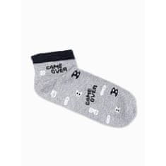 OMBRE Pánske ponožky U177 - šedé / čierne MDN20610 39-42