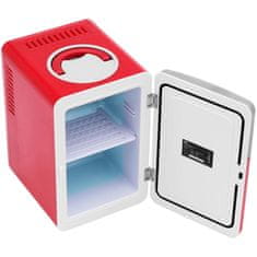 MSW Mini chladnička do auta s funkciou ohrevu 12 / 240 V 6 l, červená