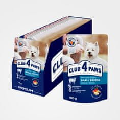 Club4Paws Premium Kapsička pre psov pre malé plemená s jahňacím mäsom v omáčke 24x100g (2.4kg)