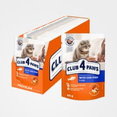 Club4Paws Premium Kapsička pre mačky s treskou v želé ( 24x80g) 1.92kg