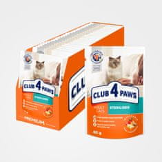 Club4Paws Premium Kapsička pre sterilizované mačky (24x80g) 1.92kg