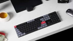Keychron K5 Pro QMK/VIA Bezdrôtová mechanická klávesnica Full Size, biela LED dióda, Red Gateron