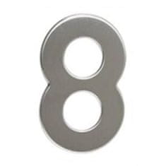 Číslo "8", 50 mm, samolepiaci, nerez