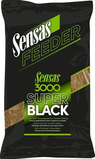Sensas Kŕmna zmes 3000 Feeder Super Black 1kg