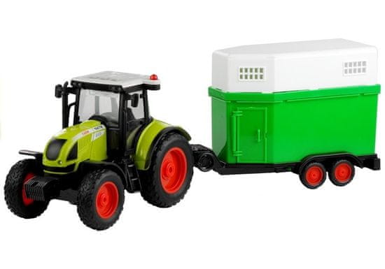 Lean-toys Traktor s konským prívesom Zvuk 1:16
