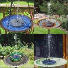 Vixson Dekoratívna solárna plávajúca fontána do záhrady s čerpadlom vody (16 cm, čierna) 2ks | SOLAR FOUNTAIN