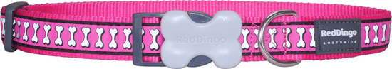 RED DINGO Reflexný obojok ružový