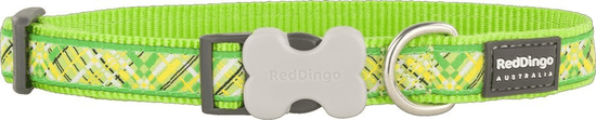 RED DINGO Nylonový obojok FLANNO zelený