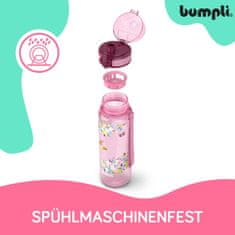Bumpli Fľaše na Vodu 500 ml s Ovocnou Vložkou, Nepriepustná, bez BPA (Květinový Motiv) | FLOWERBOT