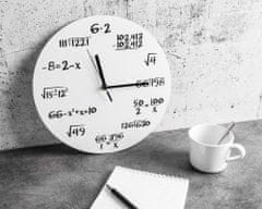 CoZy Nástenné hodiny Matematika - Biela