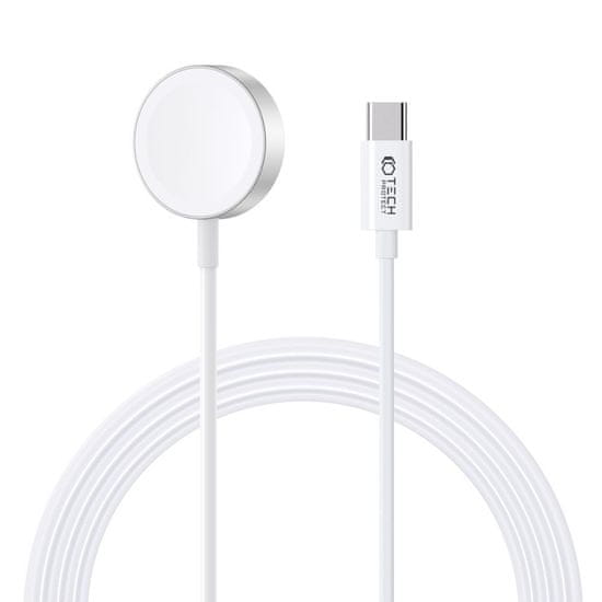 Tech-protect Ultraboost USB-C magnetická nabíjačka na Apple Watch 1.2m, biela