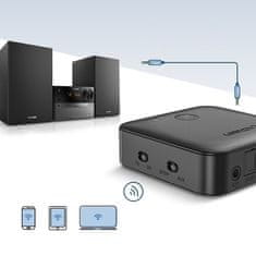 Ugreen CM144 Bluetooth audio vysielač / prijímač, čierny