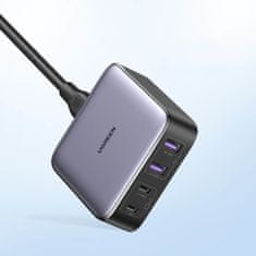 Ugreen CD327 GaN sieťová nabíjačka 2x USB / 2x USB-C 65W, šedá