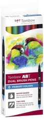 Tombow ABT Dual Pen Brush Sada obojstranných štetcových fixiek - Primary colours 6 ks