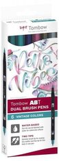 Tombow ABT Dual Pen Brush Sada obojstranných štetcových fixiek - Vintage colours 6 ks