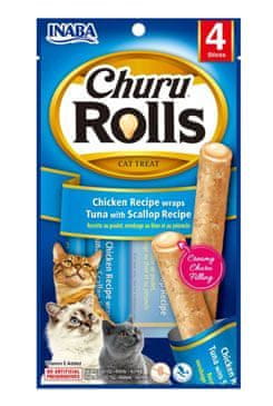 Chúru Cat Rolls Chicken wraps&Tuna+Scallop cr. 4x10g