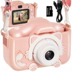 Kruzzel  16951 Detský digitálny fotoaparát 16 GB ružový